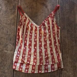 Patterson J. Kincaid Orange Tank Top